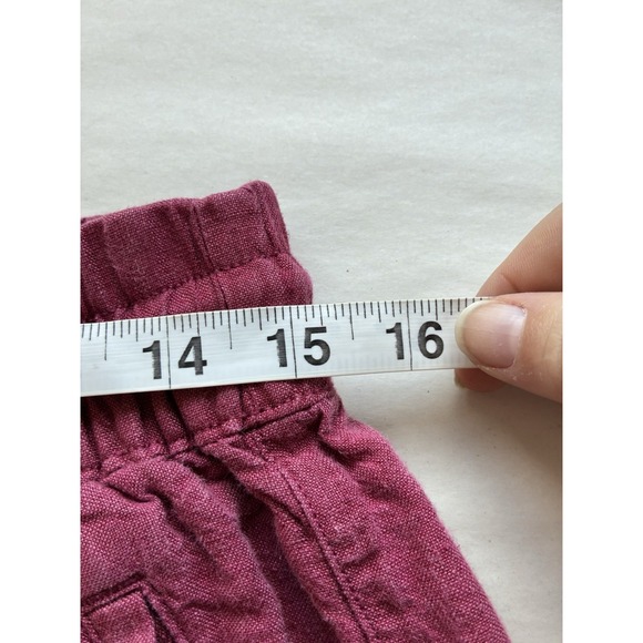 Athleta Retreat Linen Wide Leg Pant Sz 6 Tall CoffeeBerry Beach Coastal Pull On - Picture 10 of 13